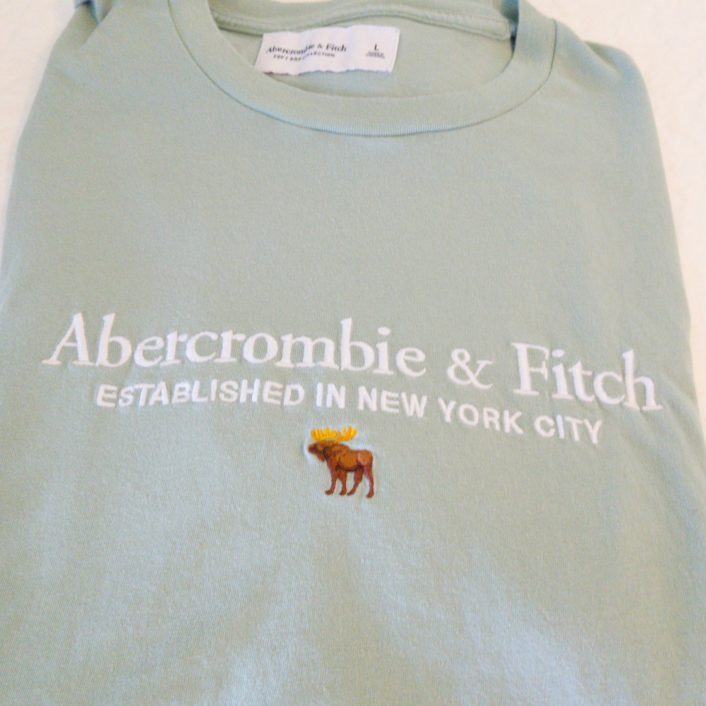 Abercrombie & Fitch Green Crew Neck Short Sleeve Tee